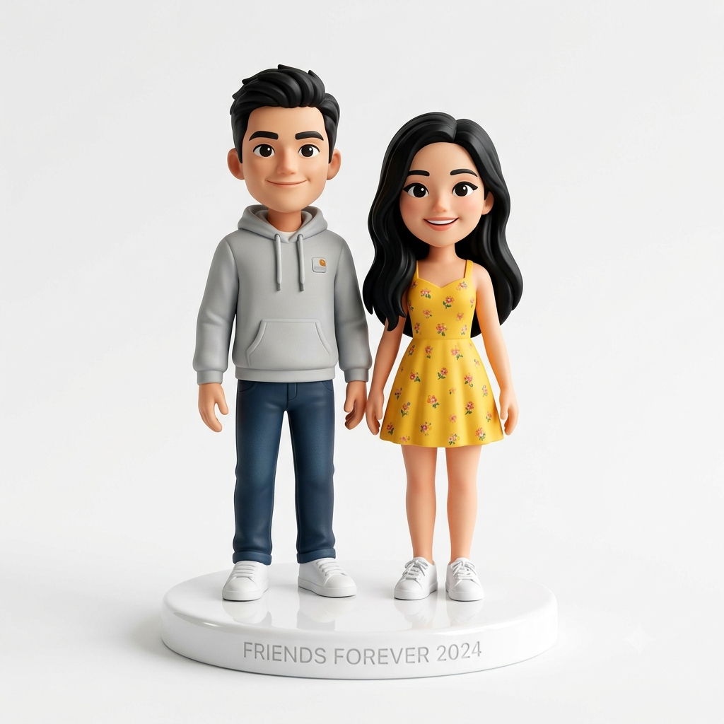 Custom Mini Figure Keychain - Personalized Photo Charm