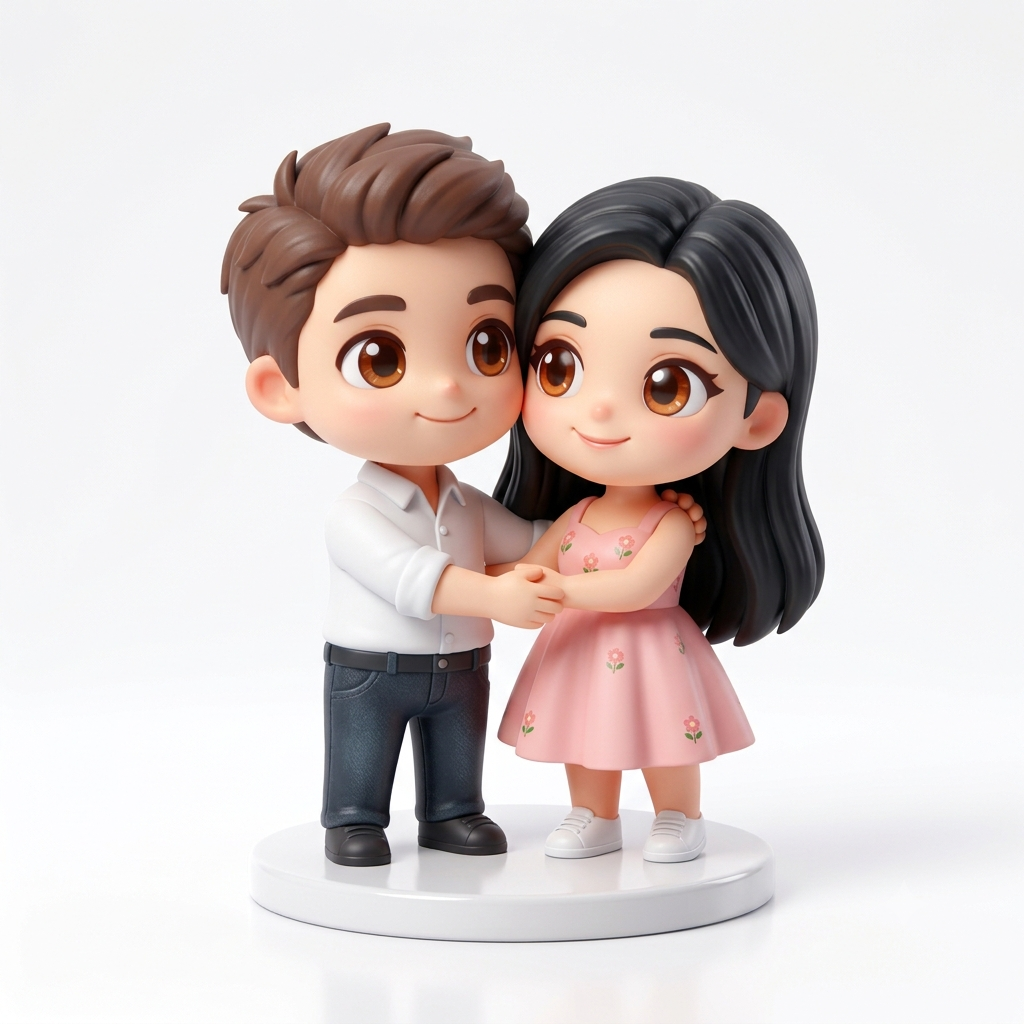 Custom Mini Figure Keychain - Personalized Photo Charm