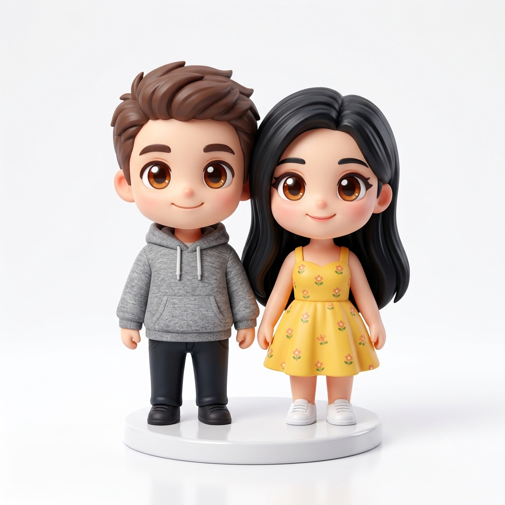 Custom Mini Figure Keychain - Personalized Photo Charm